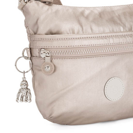 Kipling Arto Small Metallic Crossbody Väska Beige | SE 2131NW